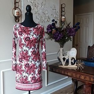 NWOT Michael Kors Paisley Print Long Sleeves Dress. Size XS